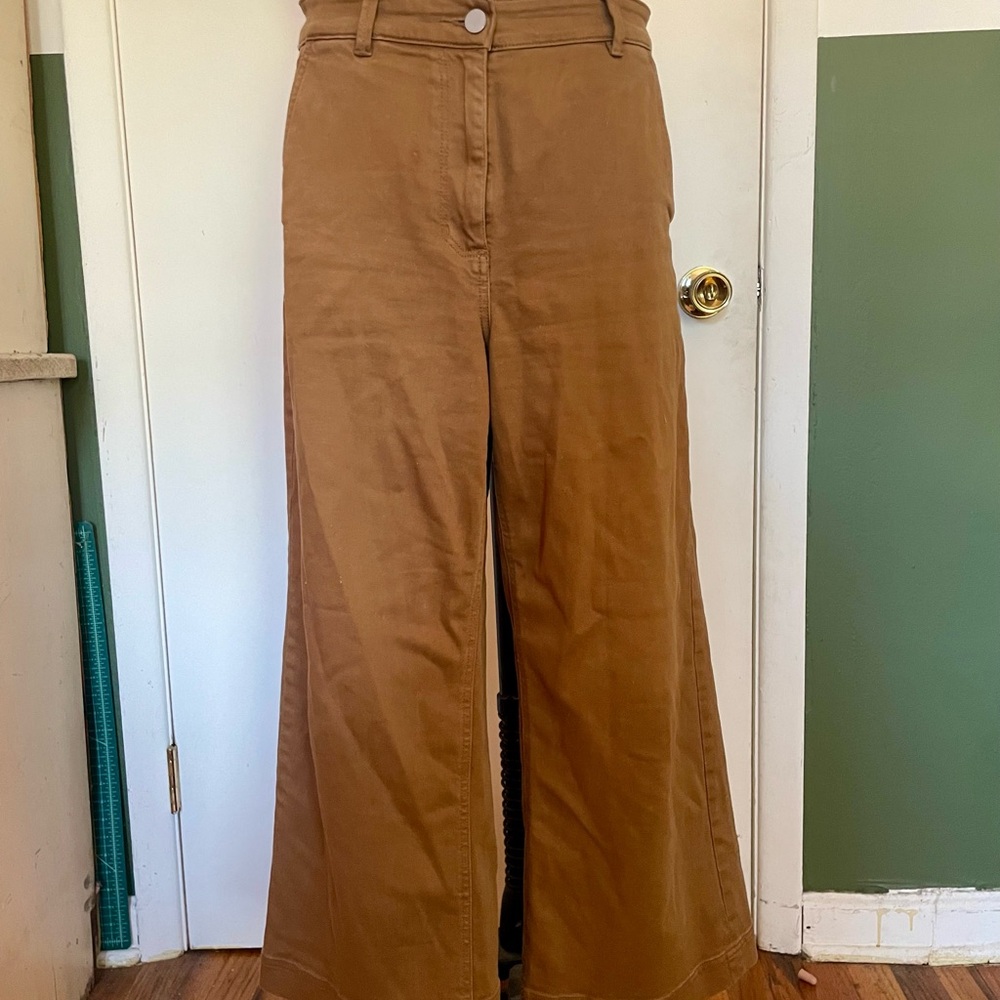 Everlane wide leg brown pants